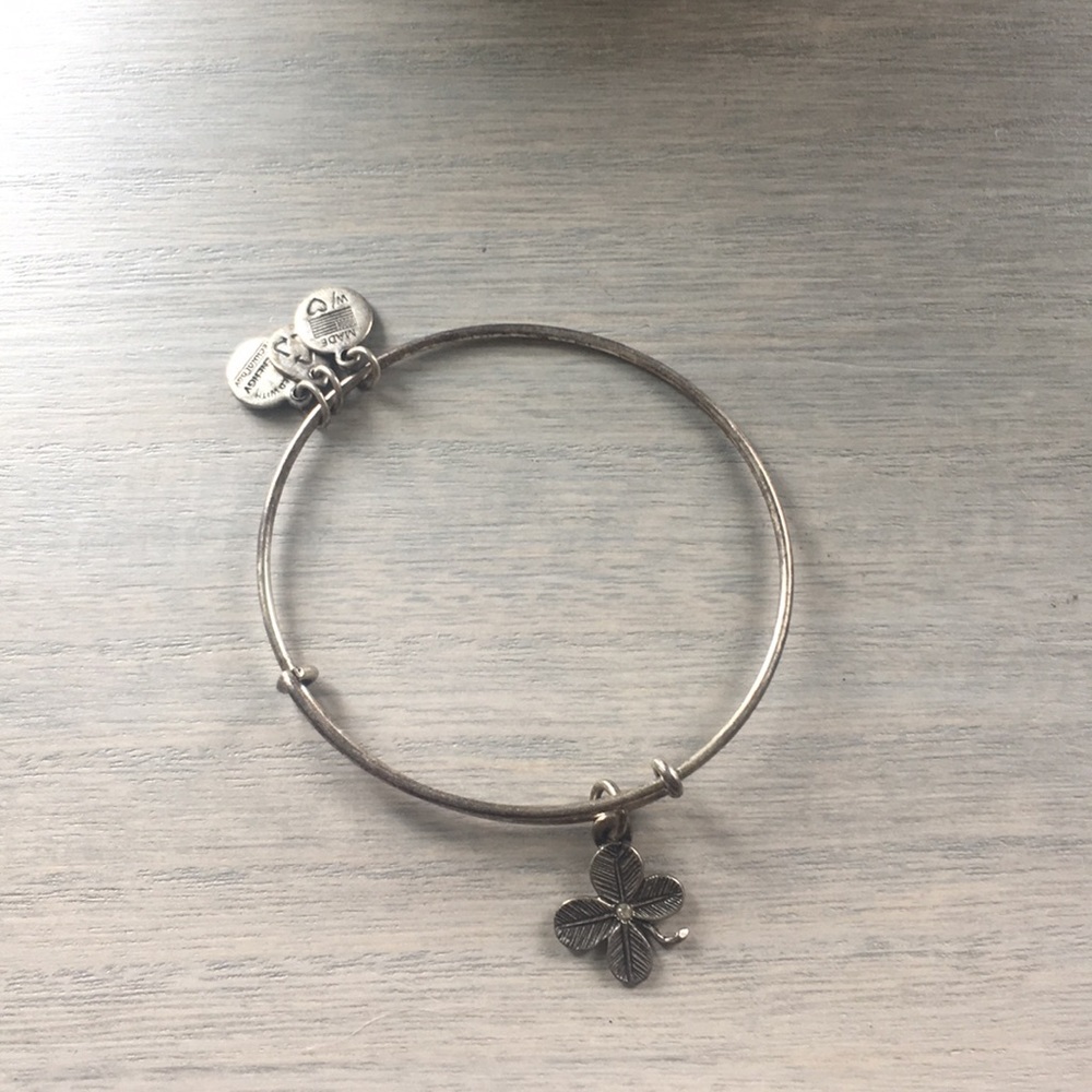 Silver Four Leaf Clover Alex and Ani Bracelet